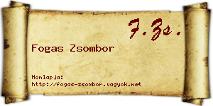 Fogas Zsombor névjegykártya