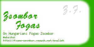 zsombor fogas business card